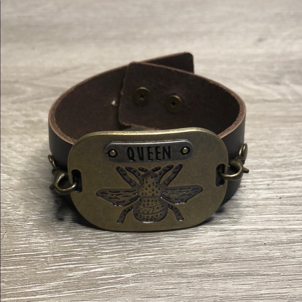 Dark Brown Leather Hand Made Bracelet